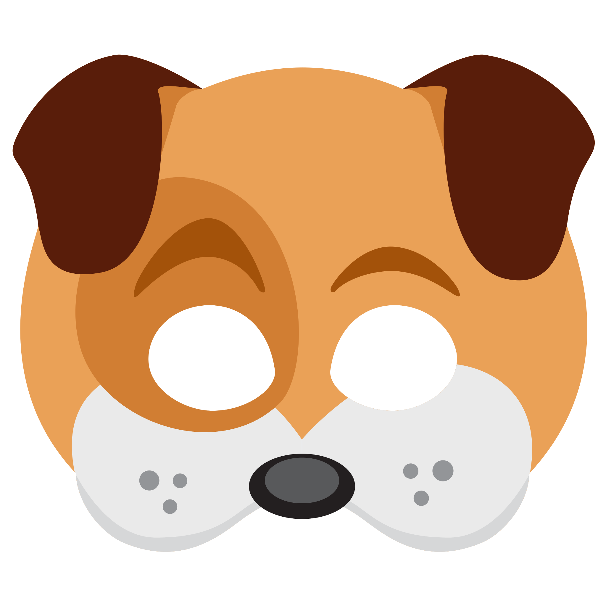 Download PNG image - Vector Dog Face PNG Clipart 