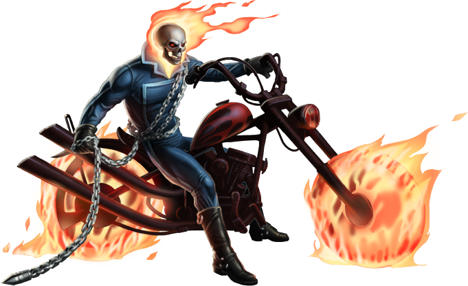 Download PNG image - Flame Ghost Rider PNG Clipart 