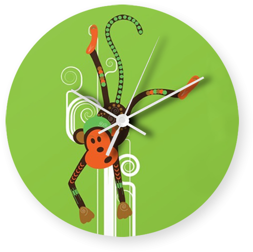 Download PNG image - Green Wall Clock PNG Image 