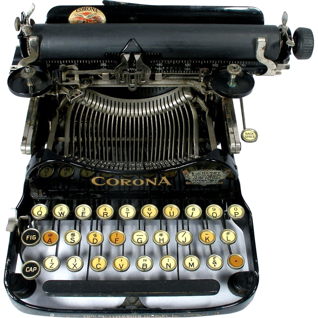 Download PNG image - Portable Antique Typewriter PNG Pic 