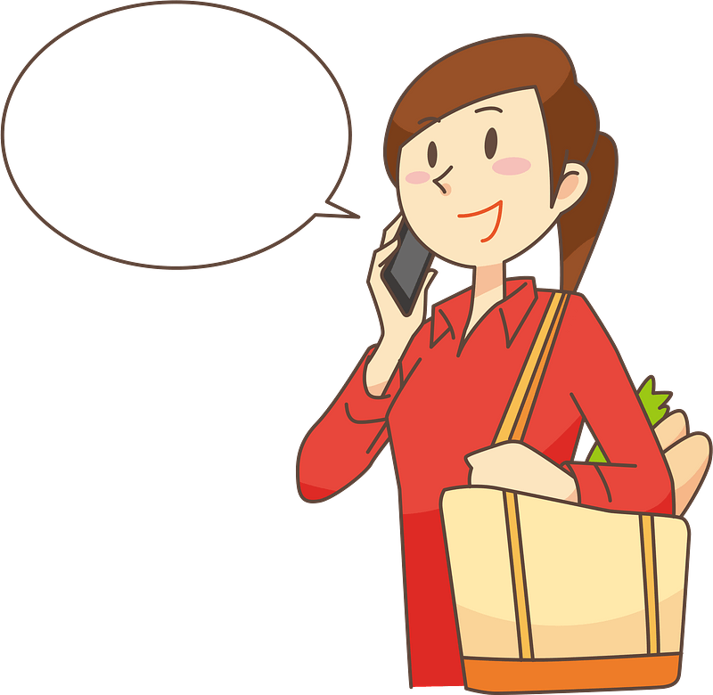 Download PNG image - Talking Girl Using Mobile Phone Clipart Transparent PNG 