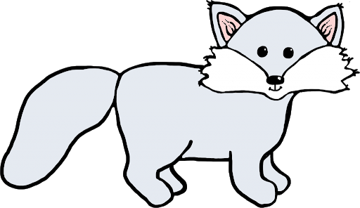 Download PNG image - Vector White Arctic Fox Transparent PNG 
