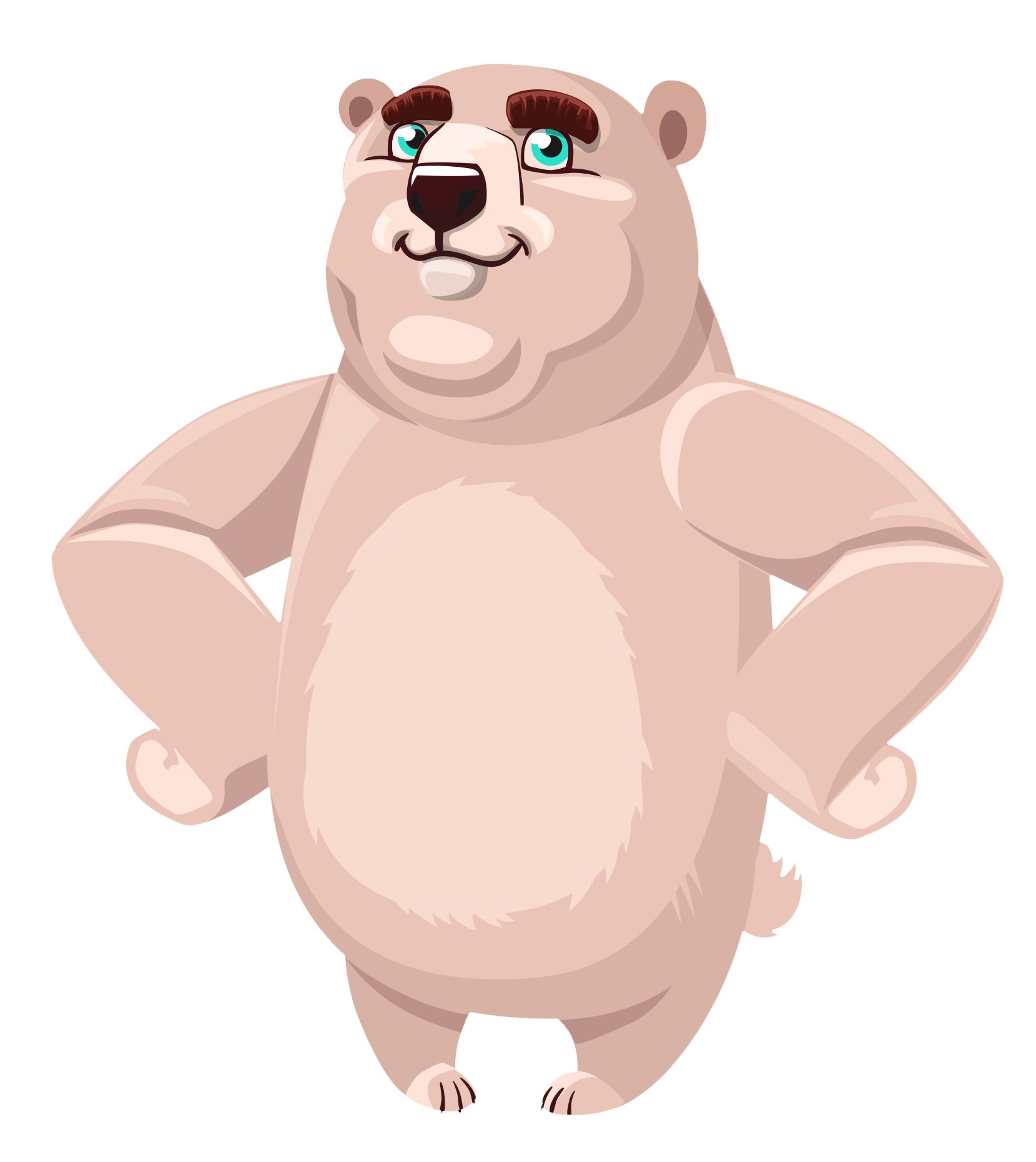 Download PNG image - White Bear Vector Transparent PNG 