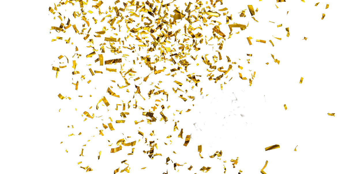 Gold Confetti Overlay Png